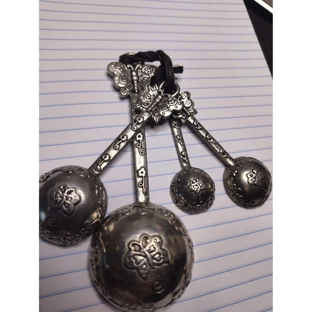 Tin Woodsman Handcrafted Celtic Design Pewter Measuring Cups With Hanger
